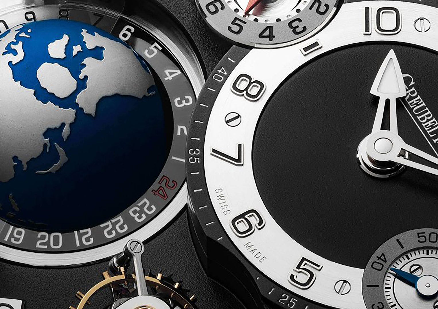 The watch allows you to track two time zones simultaneously and easily