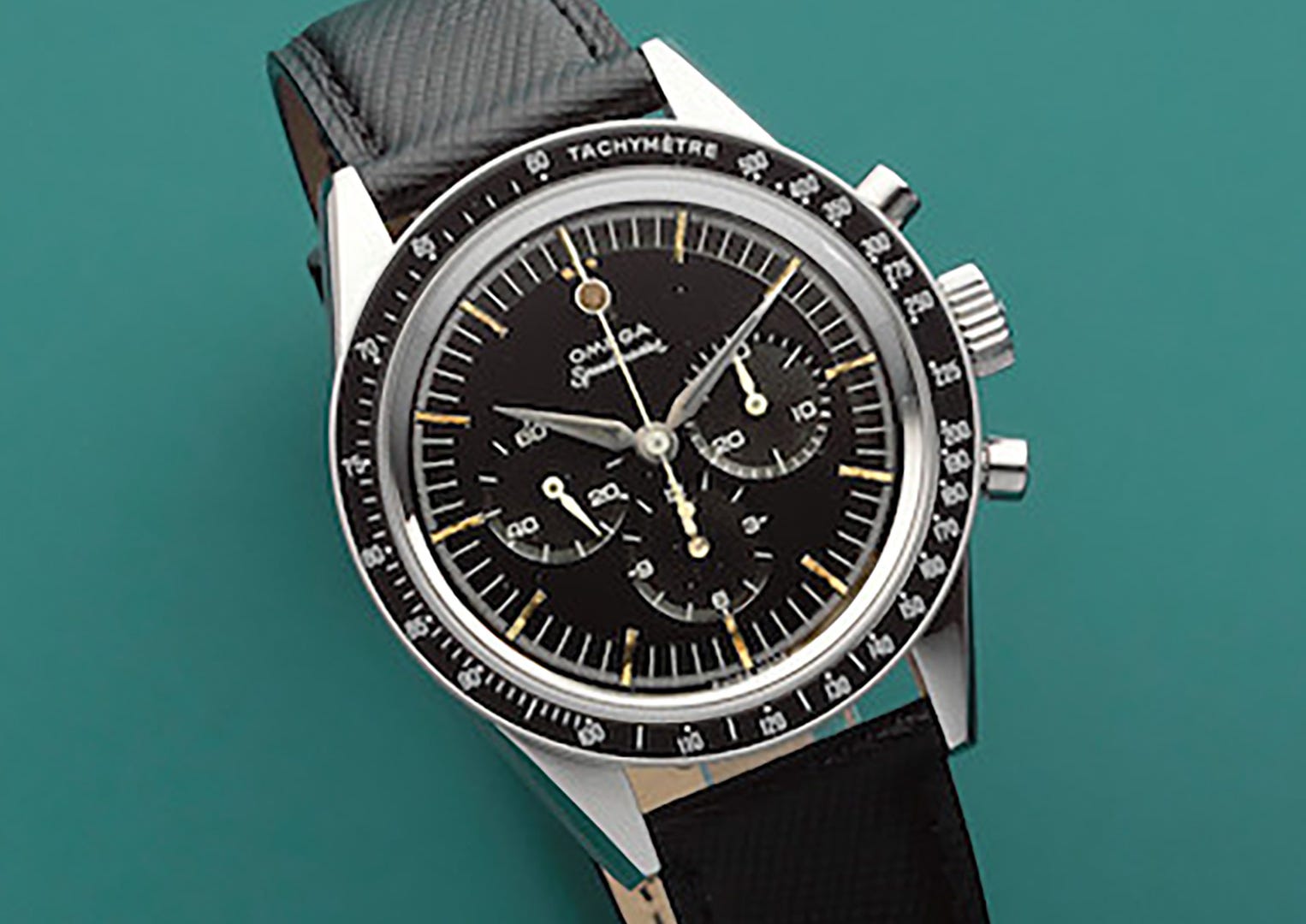 The next model introduced alpha hands and an aluminium bezel. Image courtesy of Bonhams