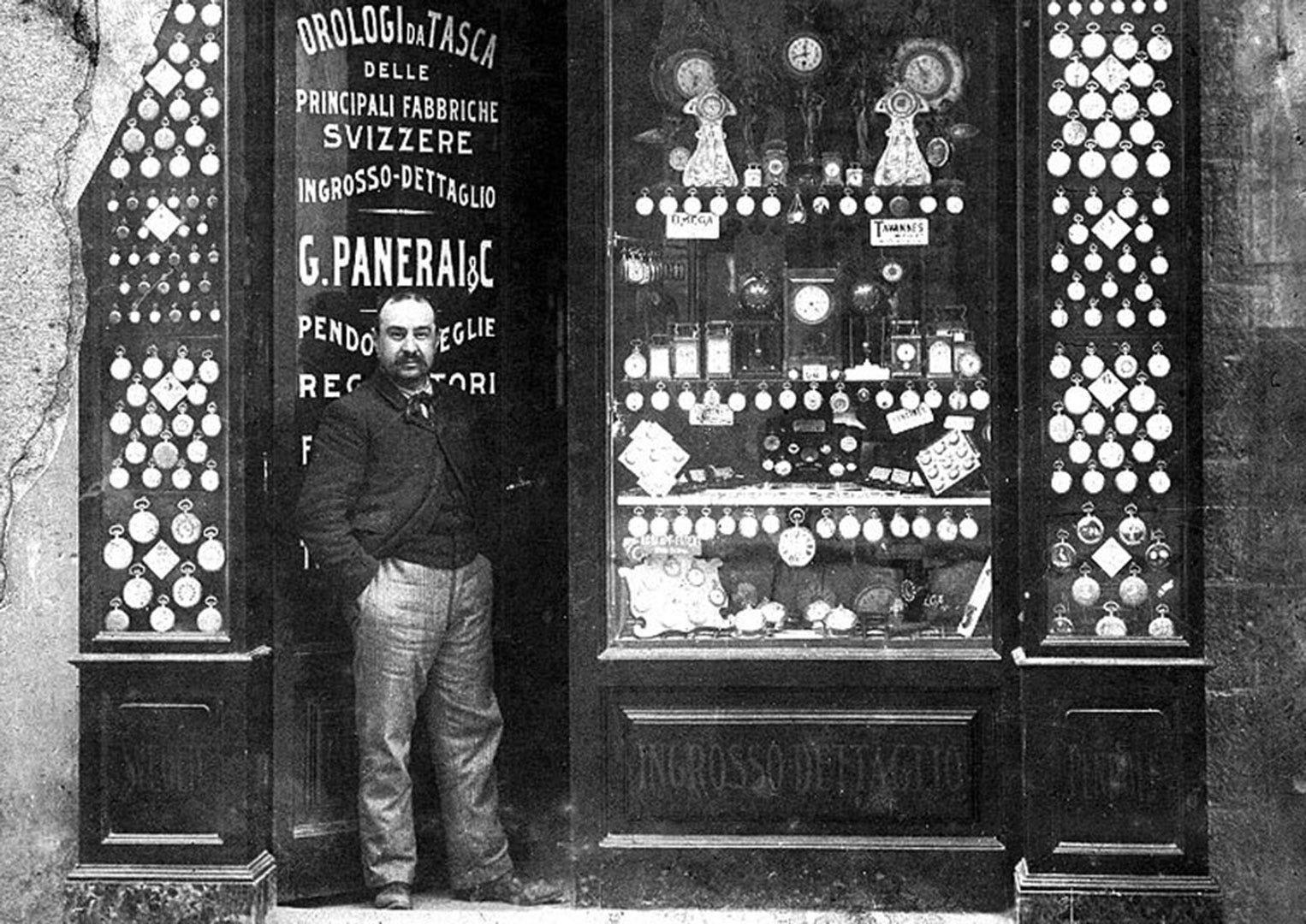 Giovani Panerai outside his Florence shop