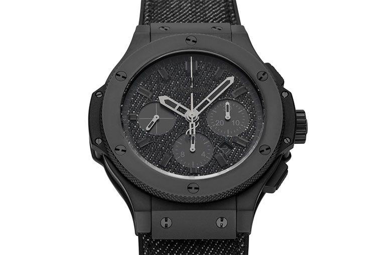 Hublot has used some strange materials in the past, but this Hublot Big Bang Dark Jeans 301.CI.2770.NR.JEANS is the strangest